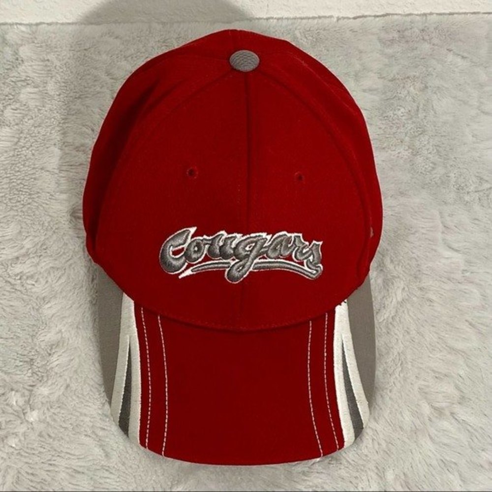 WSU Cougars Cap Crimson Gray Adjustable Washington State Russell Athletic
